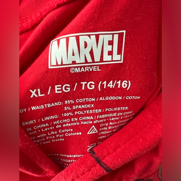 Girls' Marvel Spider-Man Cosplay HALLOWEEN COSTUME Dress - Red/Blue XL 14/16 - Picture 3 of 8